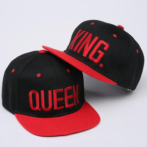 KING QUEEN Embroidery Couple Caps