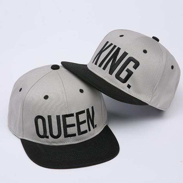 KING QUEEN Embroidery Couple Caps