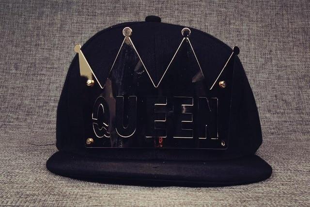 Bling King Queen Couple Caps