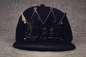 Bling King Queen Couple Caps