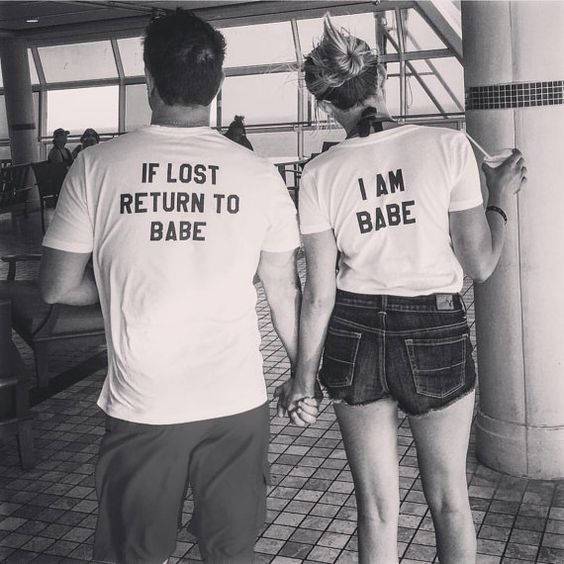 If Lost Return To Babe I Am Babe Couple Shirt