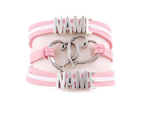 Handmade Personalised Name Bracelet Customised Text Bracelets & Bangles