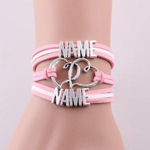 Handmade Personalised Name Bracelet Customised Text Bracelets & Bangles