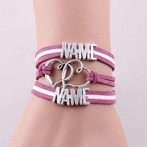 Handmade Personalised Name Bracelet Customised Text Bracelets & Bangles