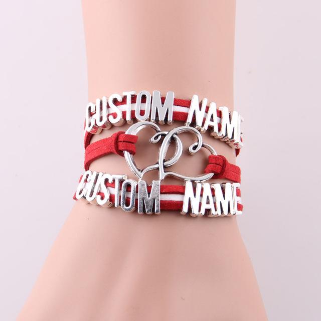 Handmade Personalised Name Bracelet Customised Text Bracelets & Bangles