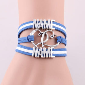 Handmade Personalised Name Bracelet Customised Text Bracelets & Bangles