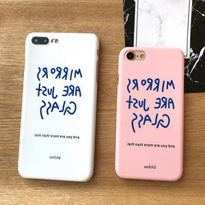 Mirrors are just Glass Couple Phone Cases