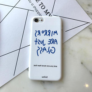 Mirrors are just Glass Couple Phone Cases