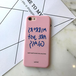 Mirrors are just Glass Couple Phone Cases