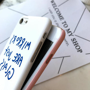 Mirrors are just Glass Couple Phone Cases