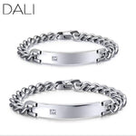 Couple Bracelet Titanium Steel Luxury Austrian Zircon