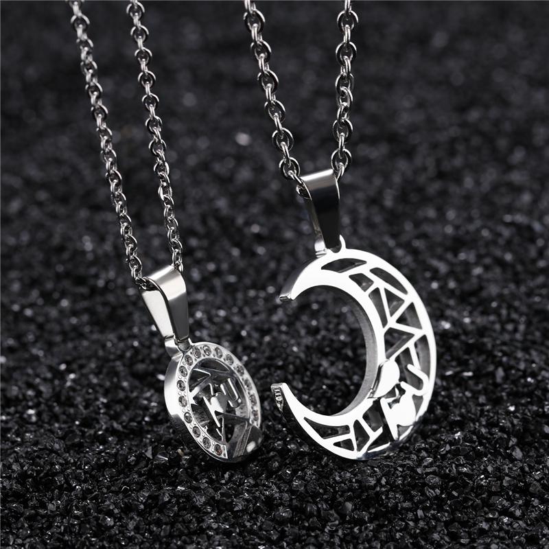 Sun and moon hot sale couple necklace