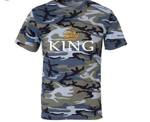 King Queen Army Couple Clothes Tee Shirt