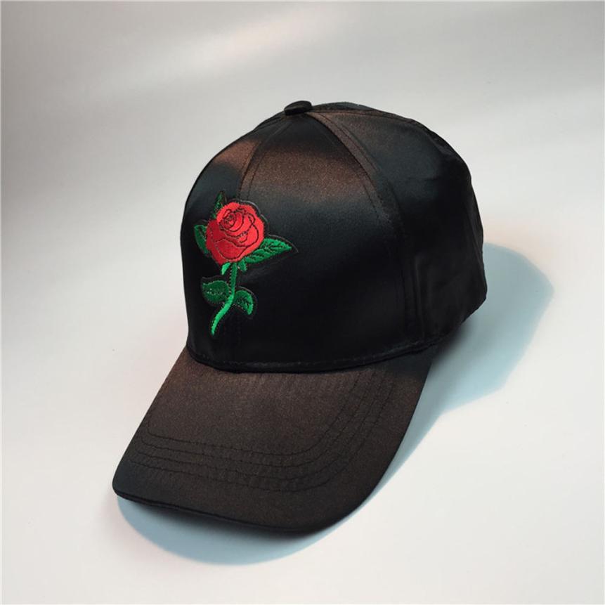 Rose Embroidery Baseball Couple Caps