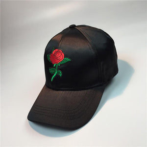 Rose Embroidery Baseball Couple Caps