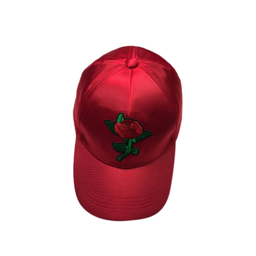 Rose Embroidery Baseball Couple Caps