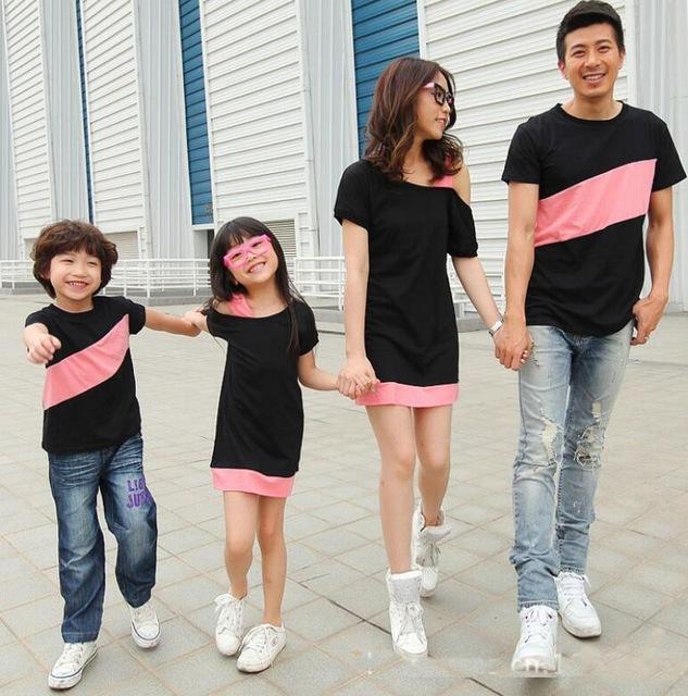 Off shoulder dress shirt Family Matching Clothes