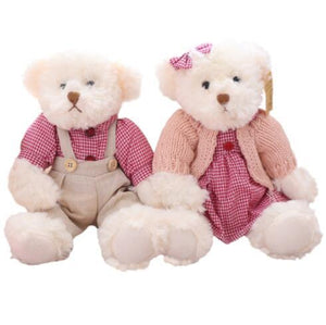 Lovely Mini Teddy Bear Couple Stuff Toys ( 26cm )