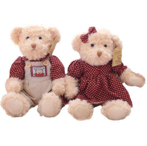 Lovely Mini Teddy Bear Couple Stuff Toys ( 26cm )