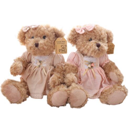 Lovely Mini Teddy Bear Couple Stuff Toys ( 26cm )