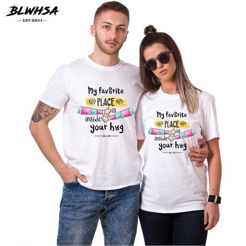 "My Favourite Place is Inside Your Hug" Couple T-Shirt