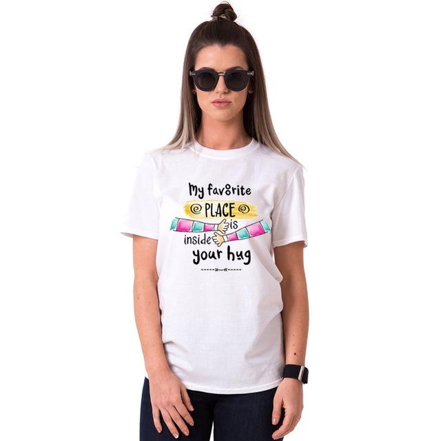 "My Favourite Place is Inside Your Hug" Couple T-Shirt