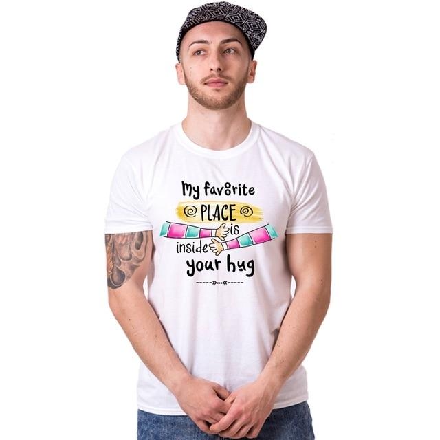 "My Favourite Place is Inside Your Hug" Couple T-Shirt