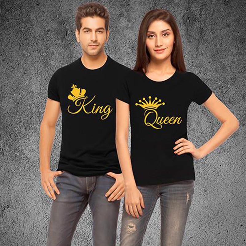 King Queen Crown Couple Shirt
