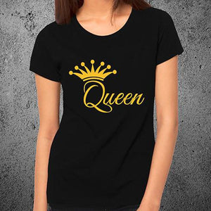 King Queen Crown Couple Shirt