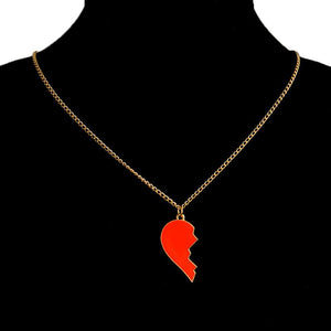 Heart and Wine Bottle Couple Necklace