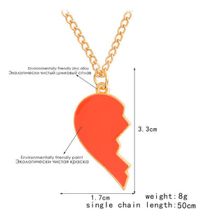 Heart and Wine Bottle Couple Necklace
