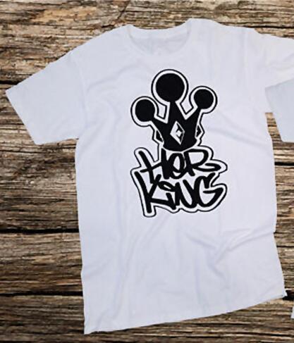 Graffiti His Queen Her King Couple Shirt