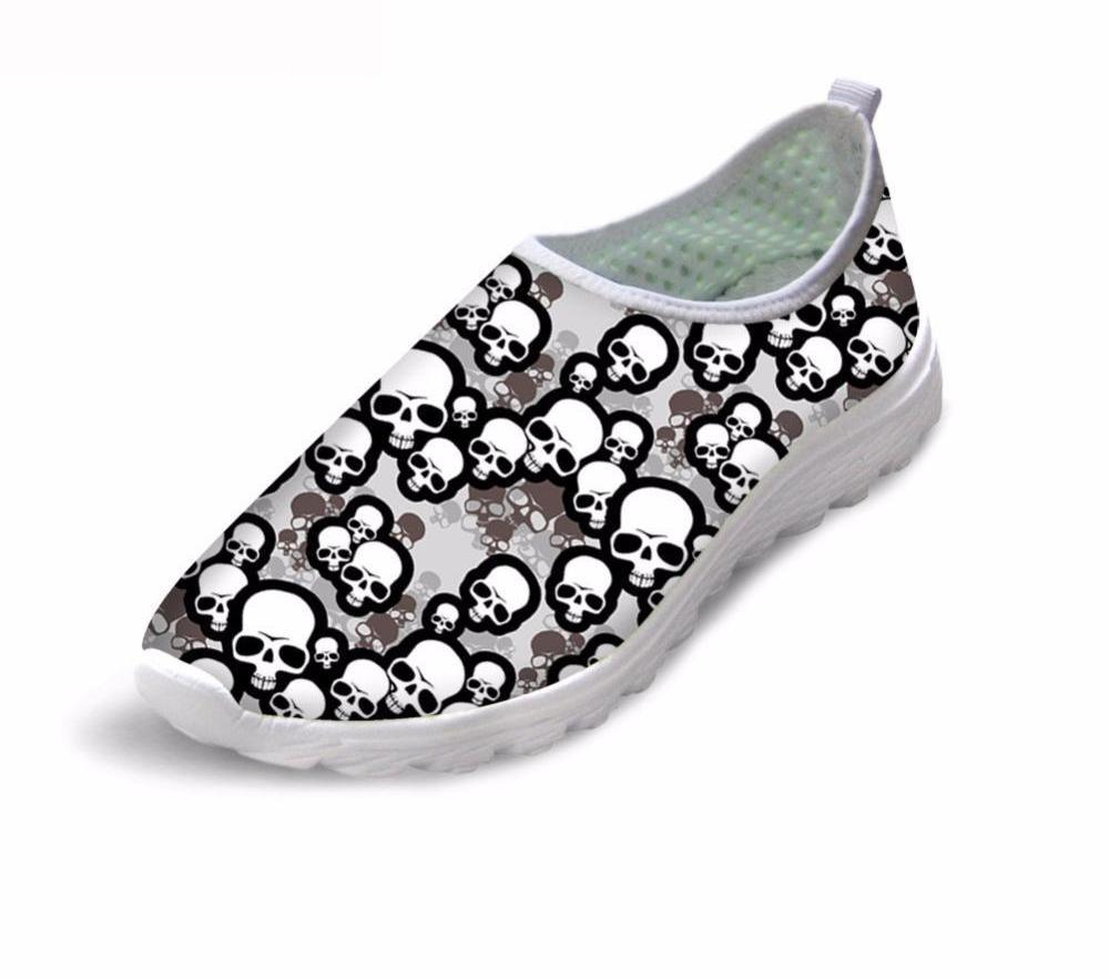 Black Skull Couple Shoes