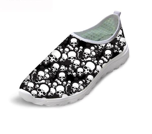 Black Skull Couple Shoes