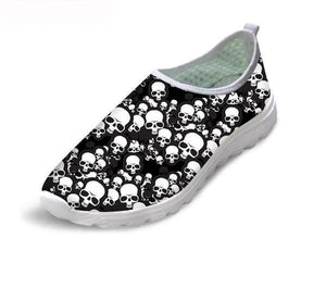 Black Skull Couple Shoes