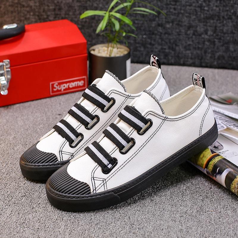 Black Sole Canvas Couple Shoes