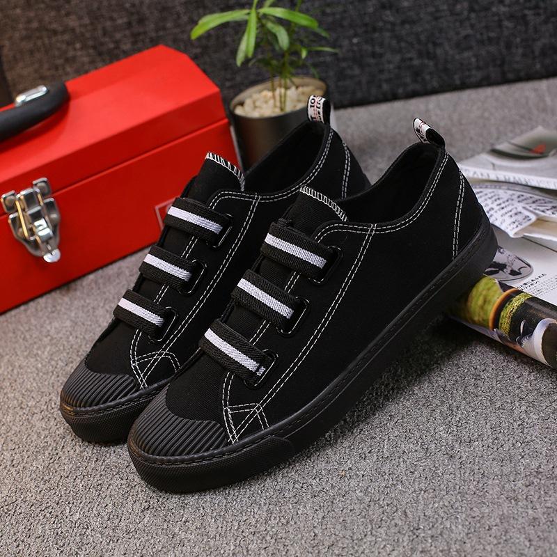 Black Sole Canvas Couple Shoes
