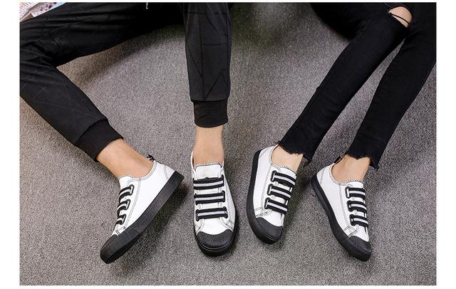 Black Sole Canvas Couple Shoes