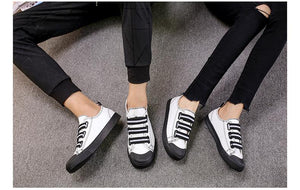 Black Sole Canvas Couple Shoes