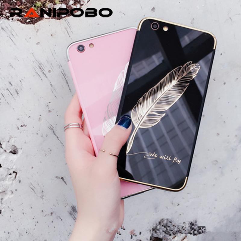 Black Pink Feather Couple Phone Case