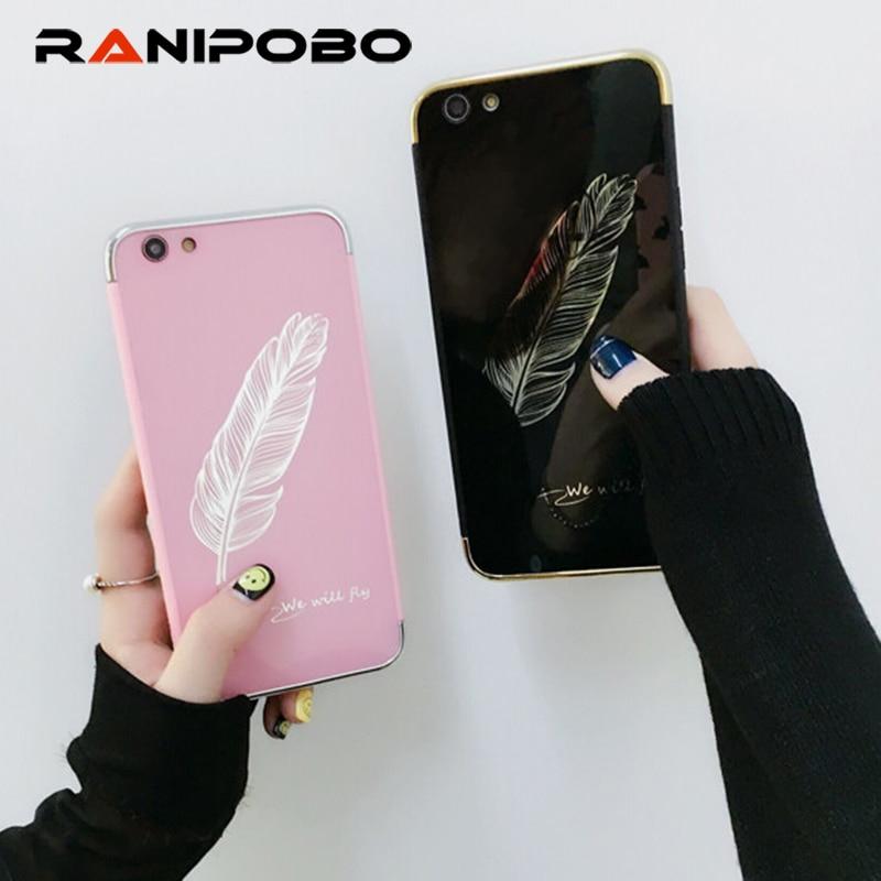 Black Pink Feather Couple Phone Case