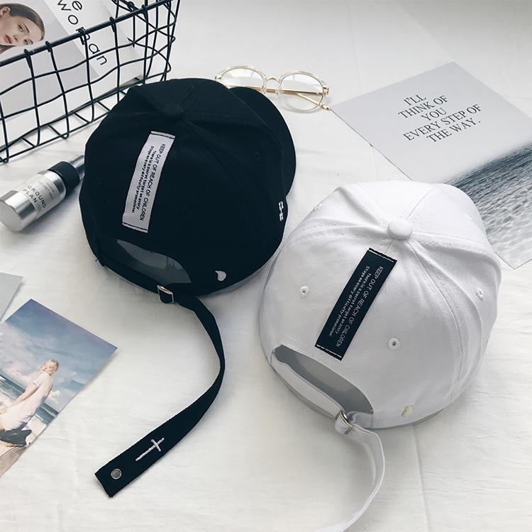 Korean Style Patch Embroidery Couple Caps