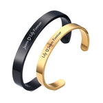 Free Engraving Personalized Couple Cuff Bracelets