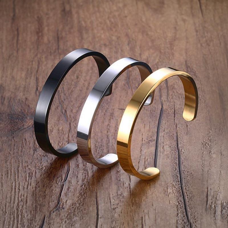Free Engraving Personalized Couple Cuff Bracelets