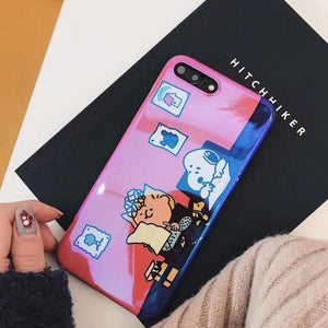 Cartoon Dog love is wonderful Couple Phone Case