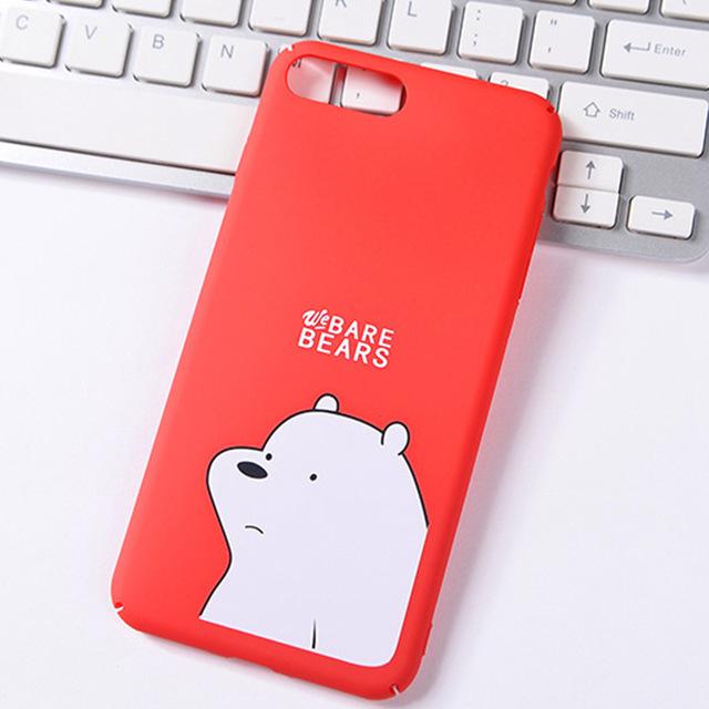 Red Bare Bears Couples Phone Case