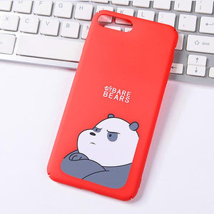 Red Bare Bears Couples Phone Case