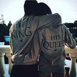 Grey King & Queen Couple Sweater