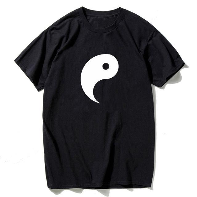 Black and White Yin Yang Couple Shirts