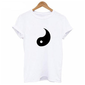 Black and White Yin Yang Couple Shirts